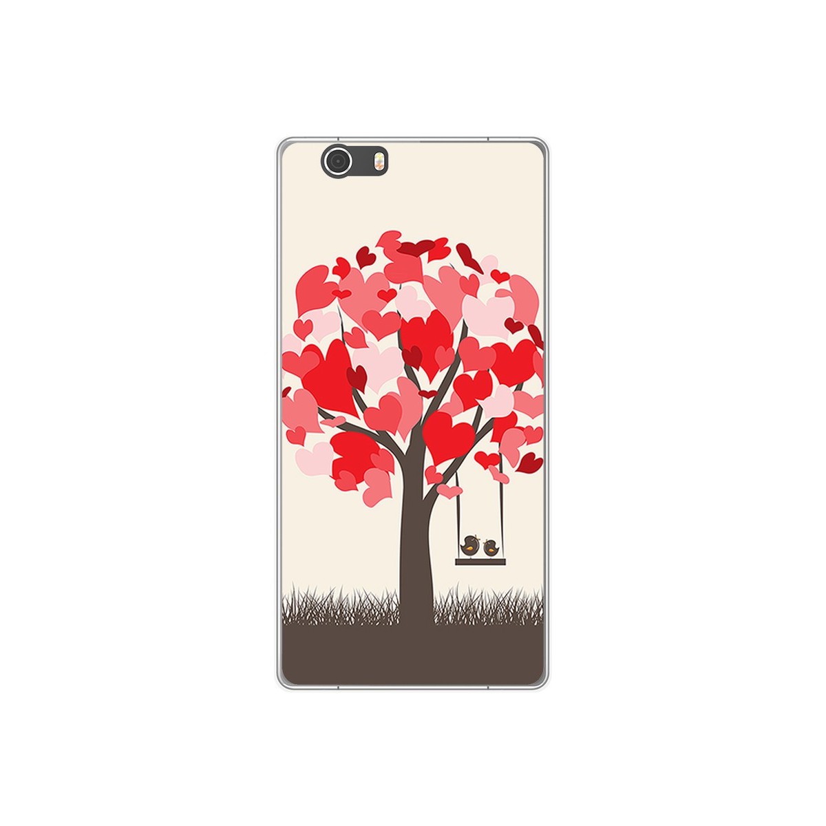 Funda Gel Tpu para Elephone M2 Diseño Pajaritos Dibujos