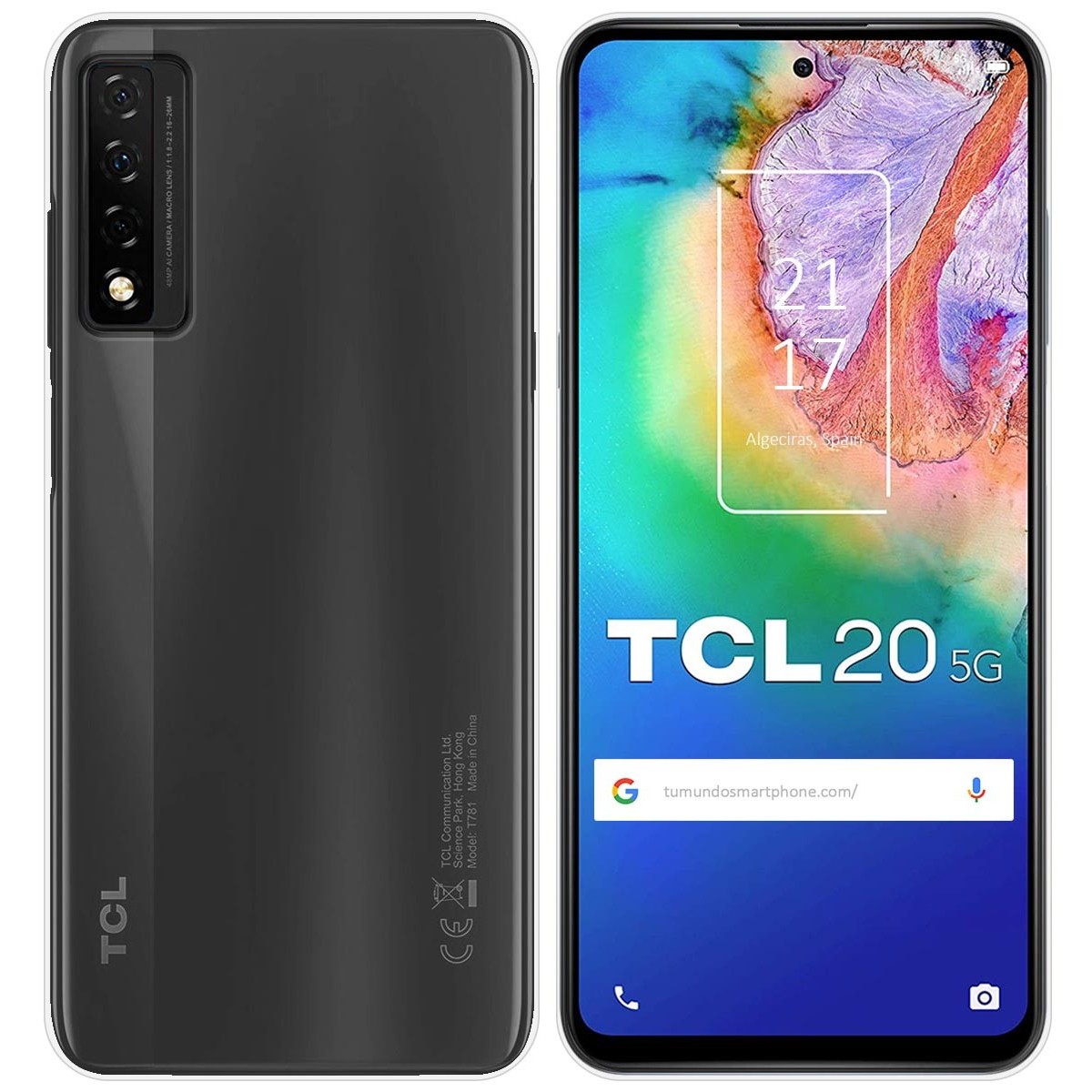 Funda Silicona Gel TPU Transparente para TCL 20 5G
