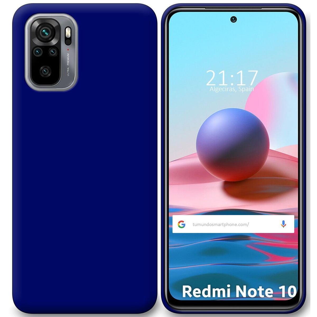 Funda Silicona Gel TPU Azul para Xiaomi Redmi Note 10 / 10S