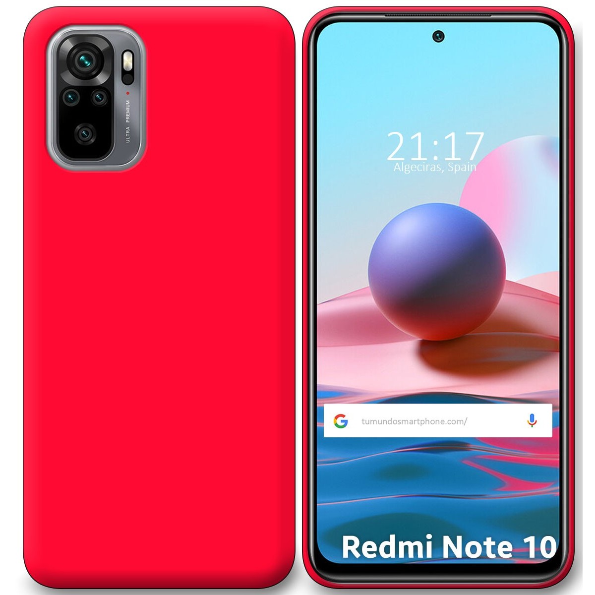 Funda Silicona Gel TPU Rosa para Xiaomi Redmi Note 10 / 10S
