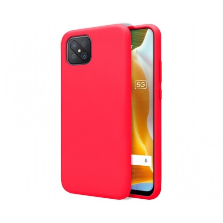 Funda Silicona Líquida Ultra Suave para Oppo Reno 4Z 5G Color Rosa Fucsia
