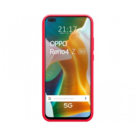 Funda Silicona Líquida Ultra Suave para Oppo Reno 4Z 5G Color Rosa Fucsia