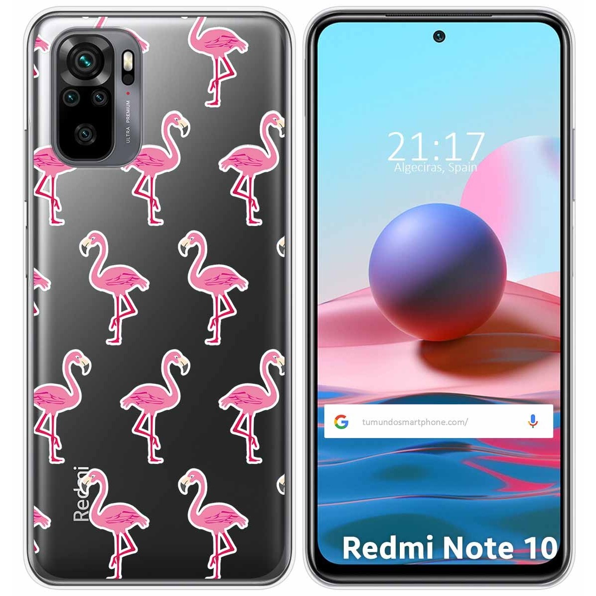 Funda Gel Transparente para Xiaomi Redmi Note 10 / 10S diseño Flamenco Dibujos