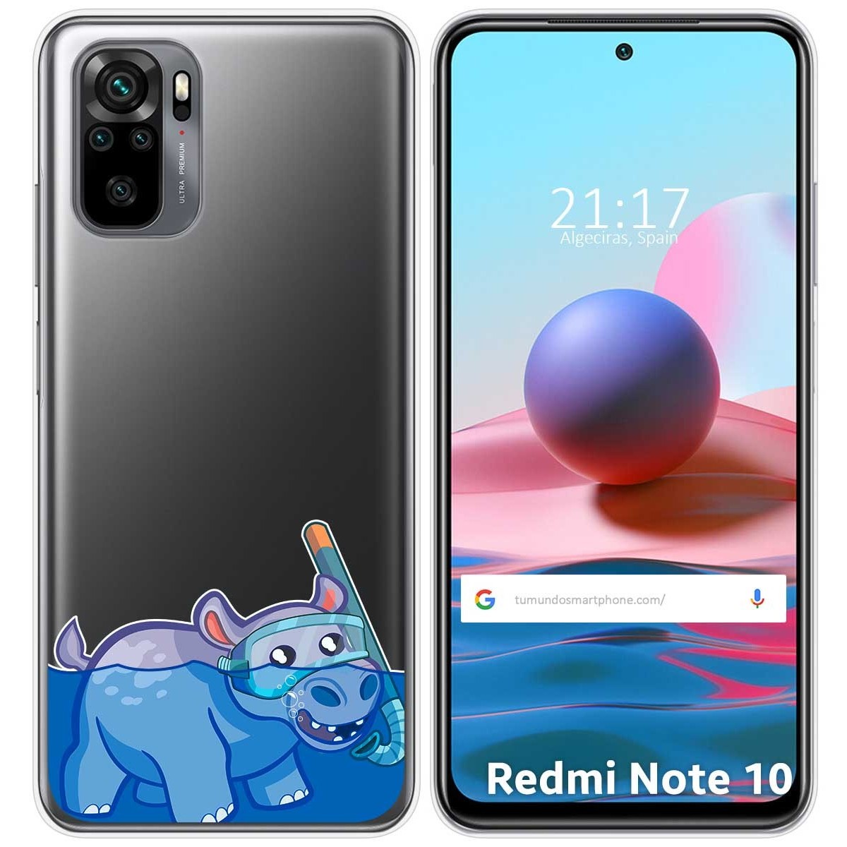 Funda Gel Transparente para Xiaomi Redmi Note 10 / 10S diseño Hipo Dibujos