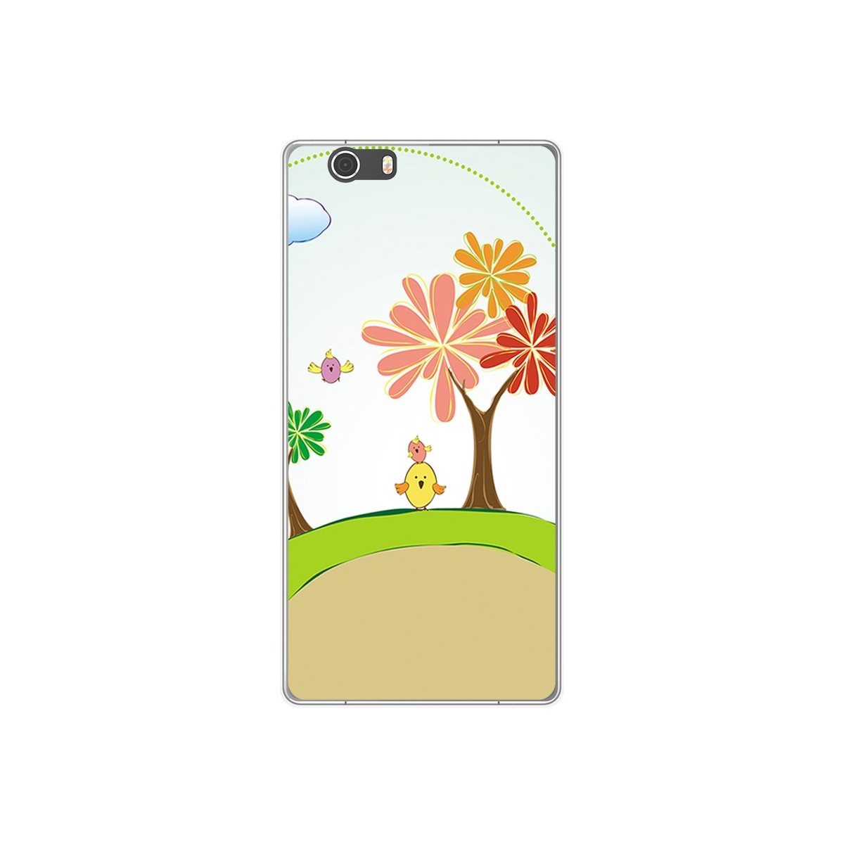 Funda Gel Tpu para Elephone M2 Diseño Primavera Dibujos