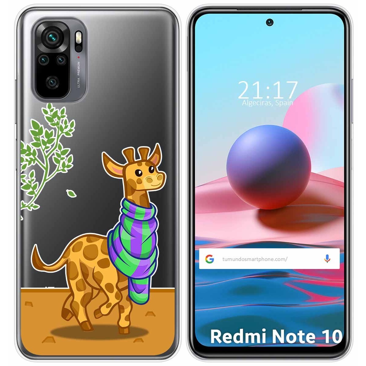 Funda Gel Transparente para Xiaomi Redmi Note 10 / 10S diseño Jirafa Dibujos