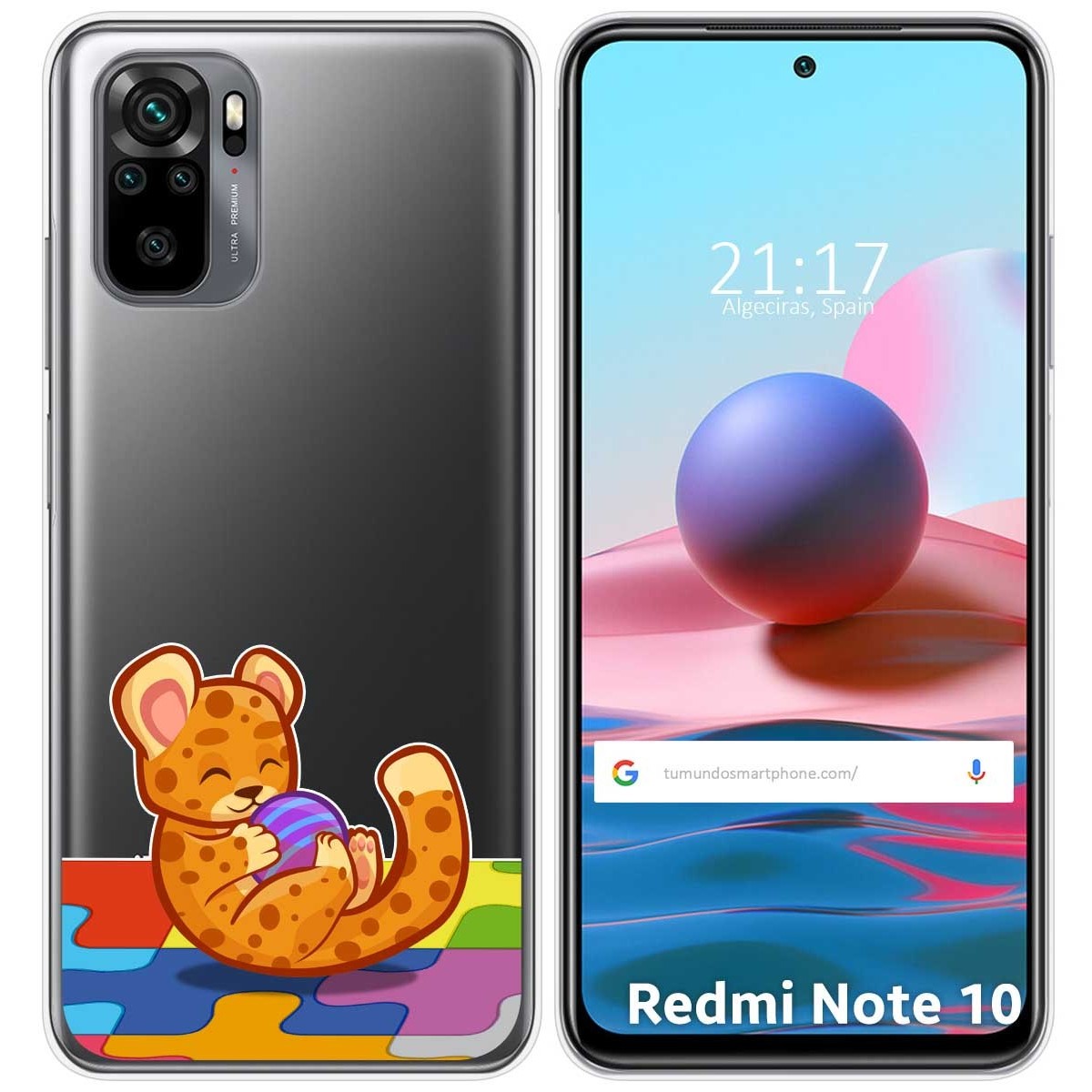 Funda Gel Transparente para Xiaomi Redmi Note 10 / 10S diseño Leopardo Dibujos