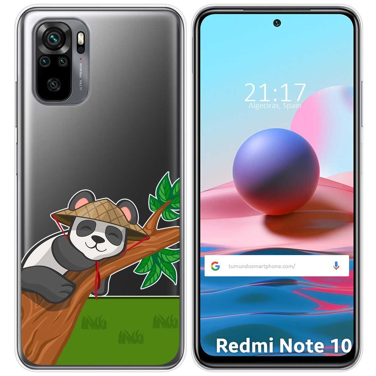 Funda Gel Transparente para Xiaomi Redmi Note 10 / 10S diseño Panda Dibujos
