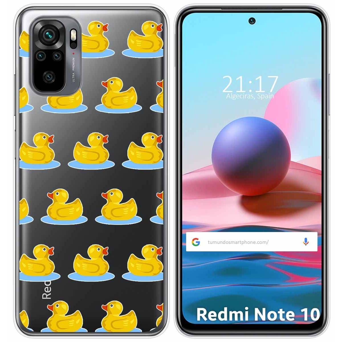 Funda Gel Transparente para Xiaomi Redmi Note 10 / 10S diseño Pato Dibujos
