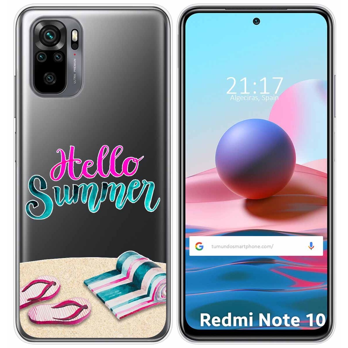 Funda Gel Transparente para Xiaomi Redmi Note 10 / 10S diseño Summer Dibujos