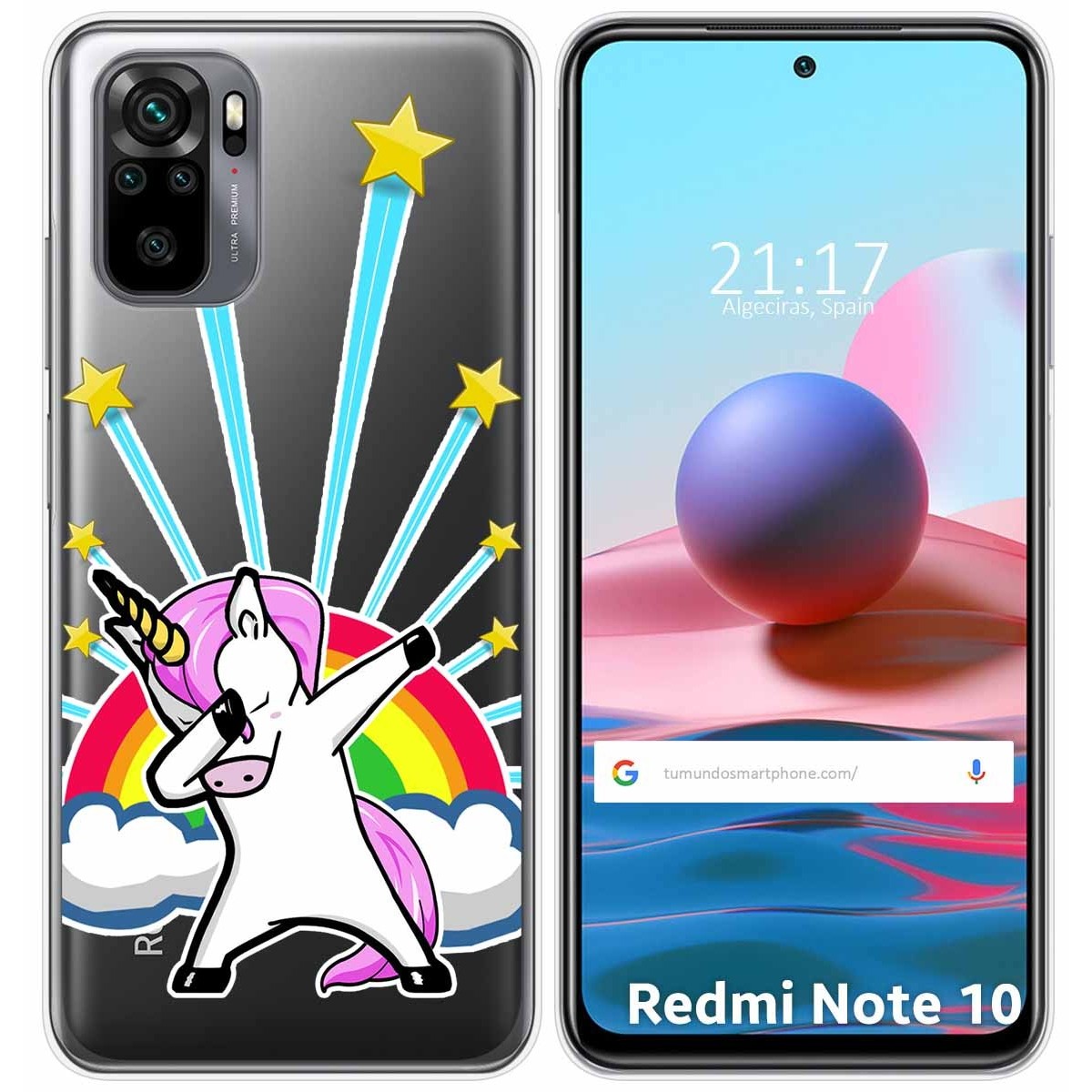 Funda Gel Transparente para Xiaomi Redmi Note 10 / 10S diseño Unicornio Dibujos