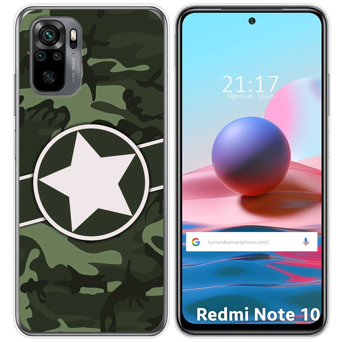 Funda Gel Tpu para Xiaomi Redmi Note 10 / 10S diseño Camuflaje 01 Dibujos