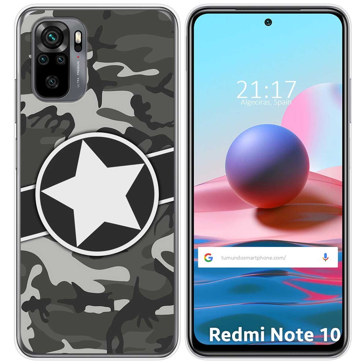 Funda Gel Tpu para Xiaomi Redmi Note 10 / 10S diseño Camuflaje 02 Dibujos