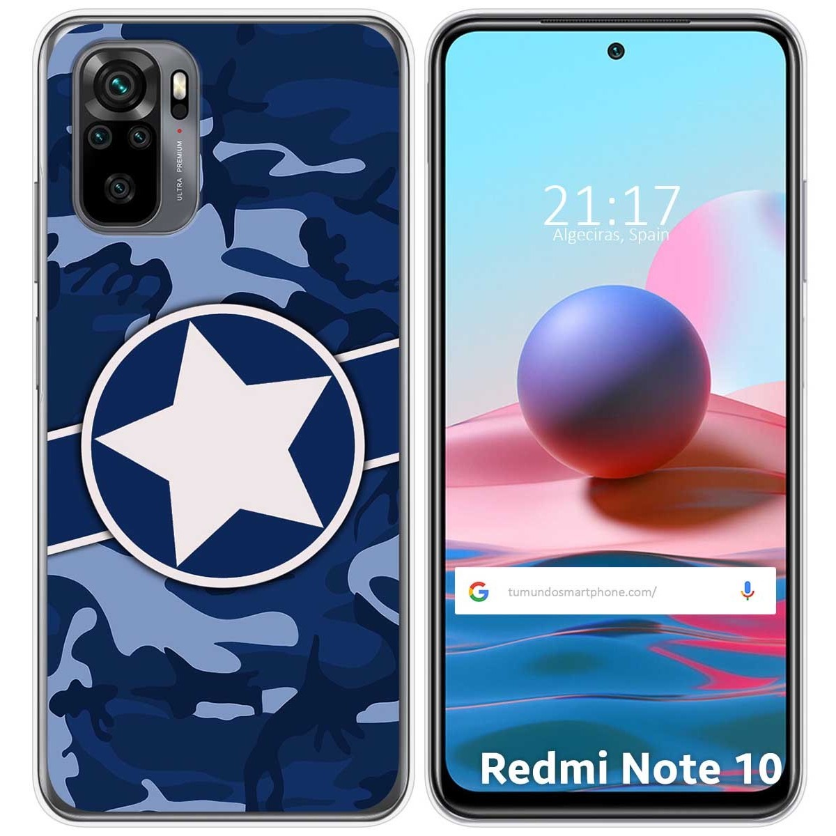 Funda Gel Tpu para Xiaomi Redmi Note 10 / 10S diseño Camuflaje 03 Dibujos