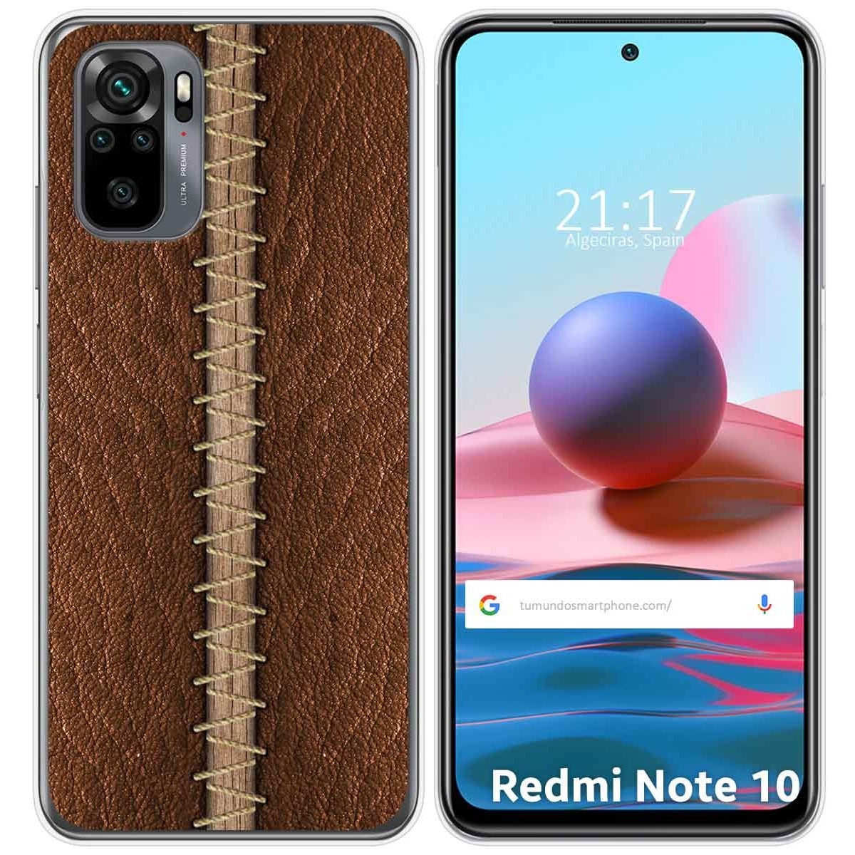 Funda Gel Tpu para Xiaomi Redmi Note 10 / 10S diseño Cuero 01 Dibujos