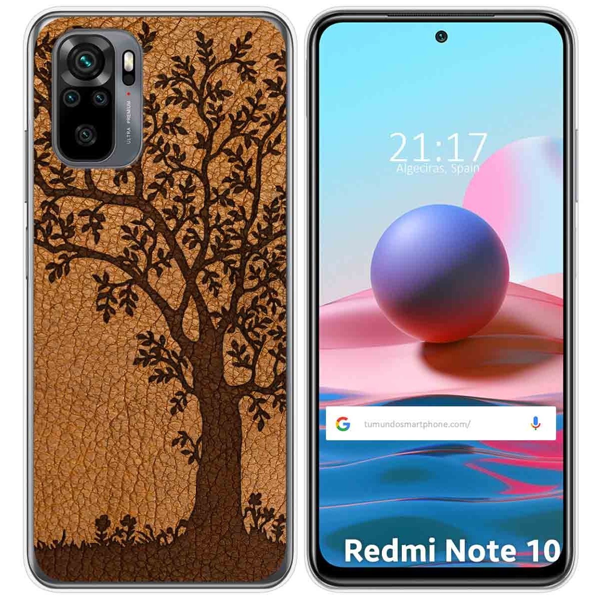 Funda Gel Tpu para Xiaomi Redmi Note 10 / 10S diseño Cuero 03 Dibujos