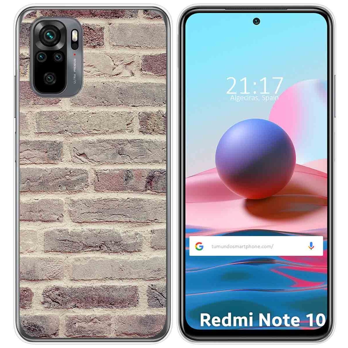 Funda Gel Tpu para Xiaomi Redmi Note 10 / 10S diseño Ladrillo 01 Dibujos