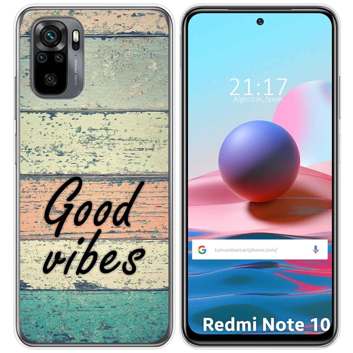Funda Gel Tpu para Xiaomi Redmi Note 10 / 10S diseño Madera 01 Dibujos