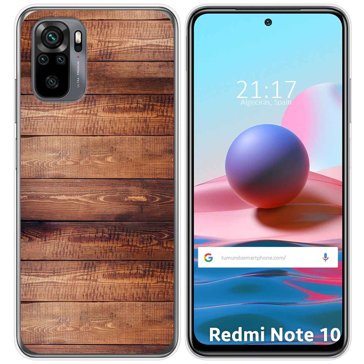 Funda Gel Tpu para Xiaomi Redmi Note 10 / 10S diseño Madera 02 Dibujos