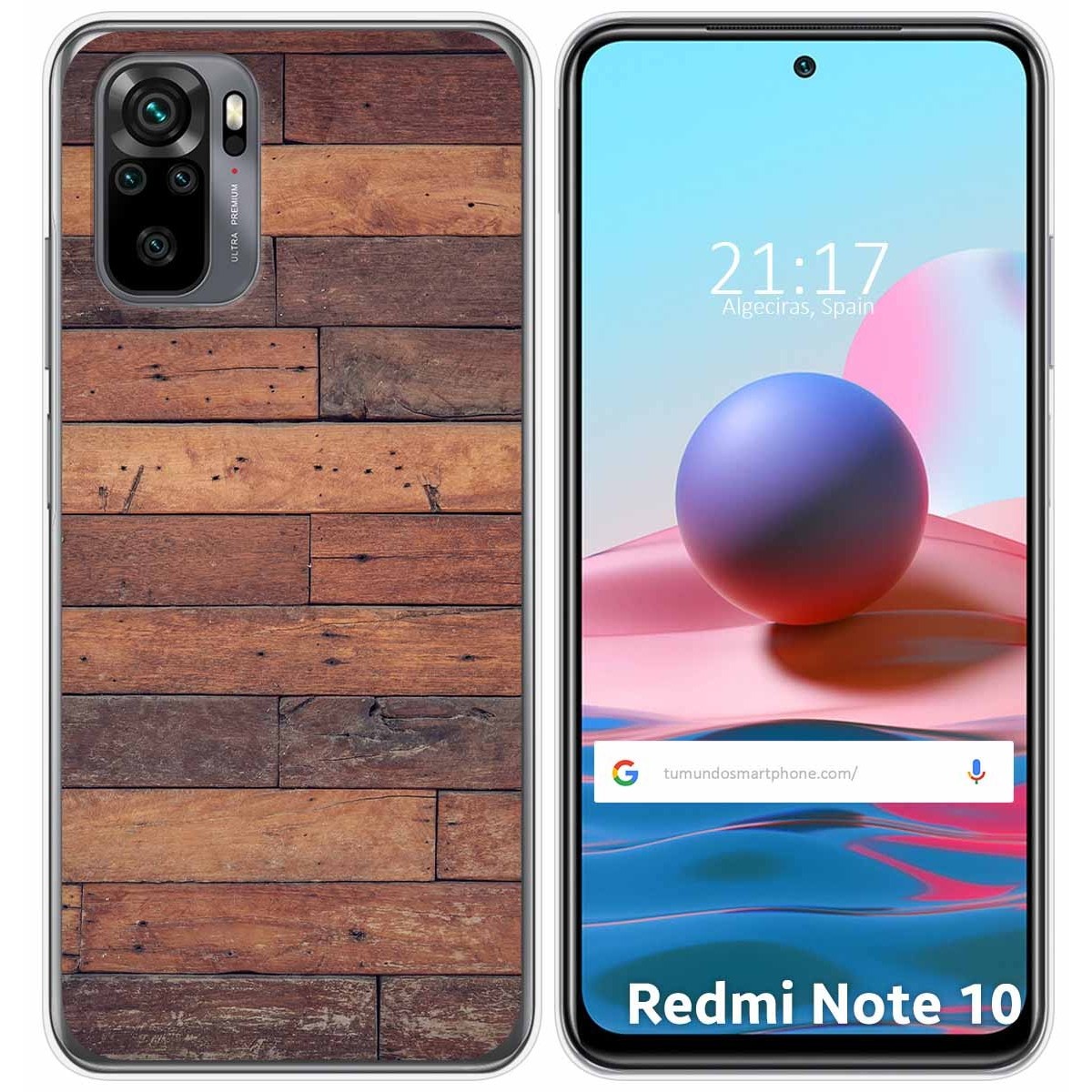 Funda Gel Tpu para Xiaomi Redmi Note 10 / 10S diseño Madera 03 Dibujos
