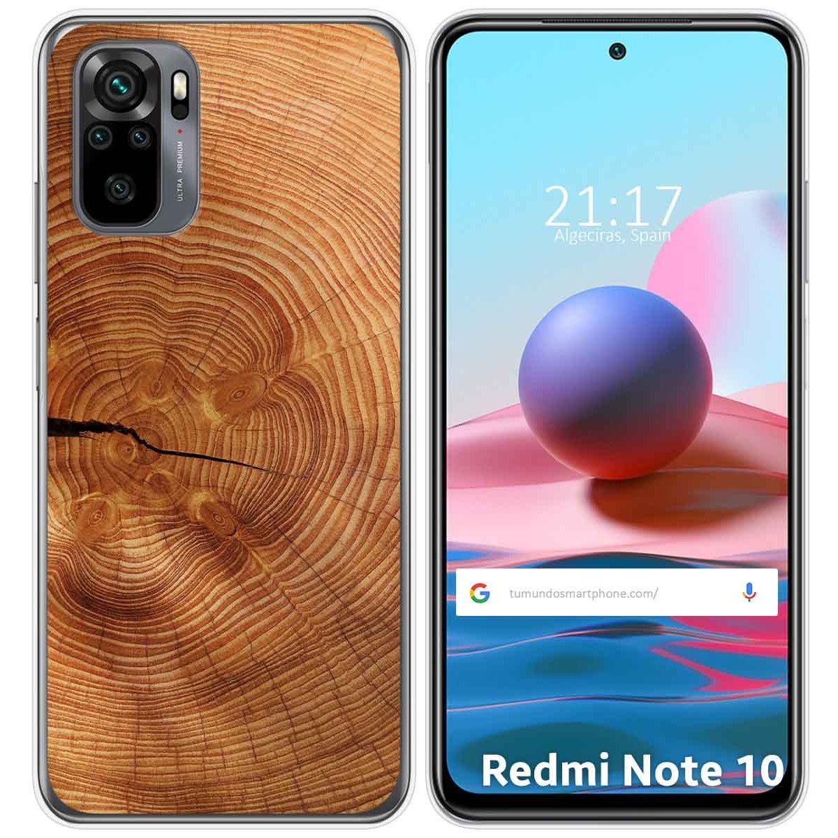 Funda Gel Tpu para Xiaomi Redmi Note 10 / 10S diseño Madera 04 Dibujos