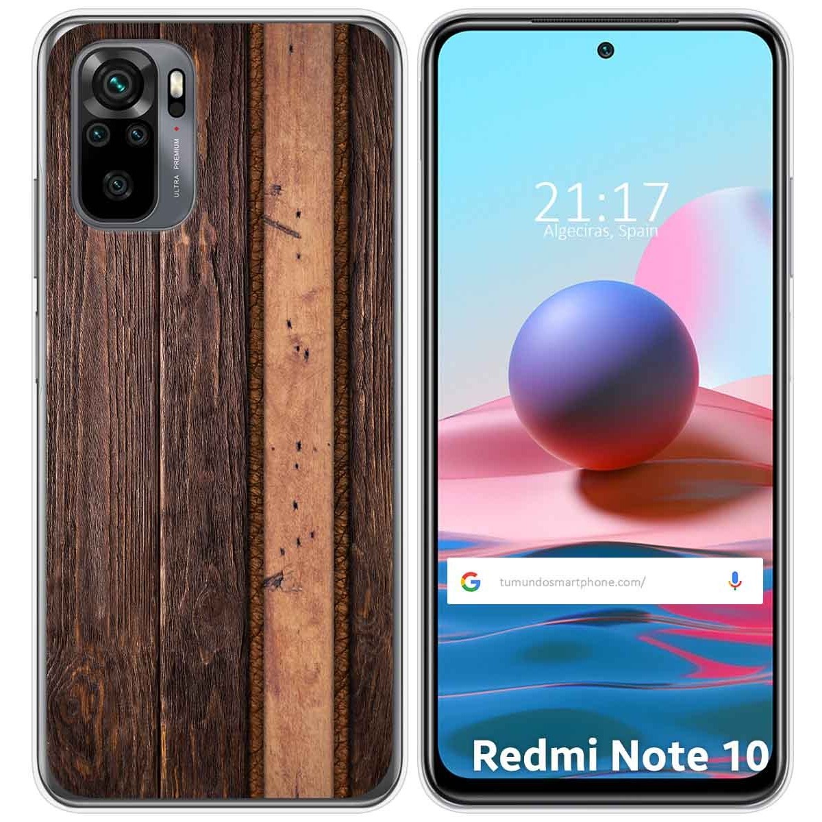 Funda Gel Tpu para Xiaomi Redmi Note 10 / 10S diseño Madera 05 Dibujos