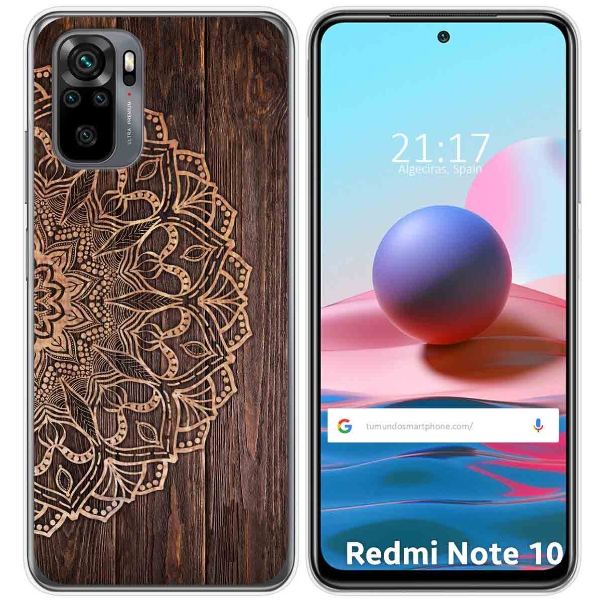 Funda Gel Tpu para Xiaomi Redmi Note 10 / 10S diseño Madera 06 Dibujos