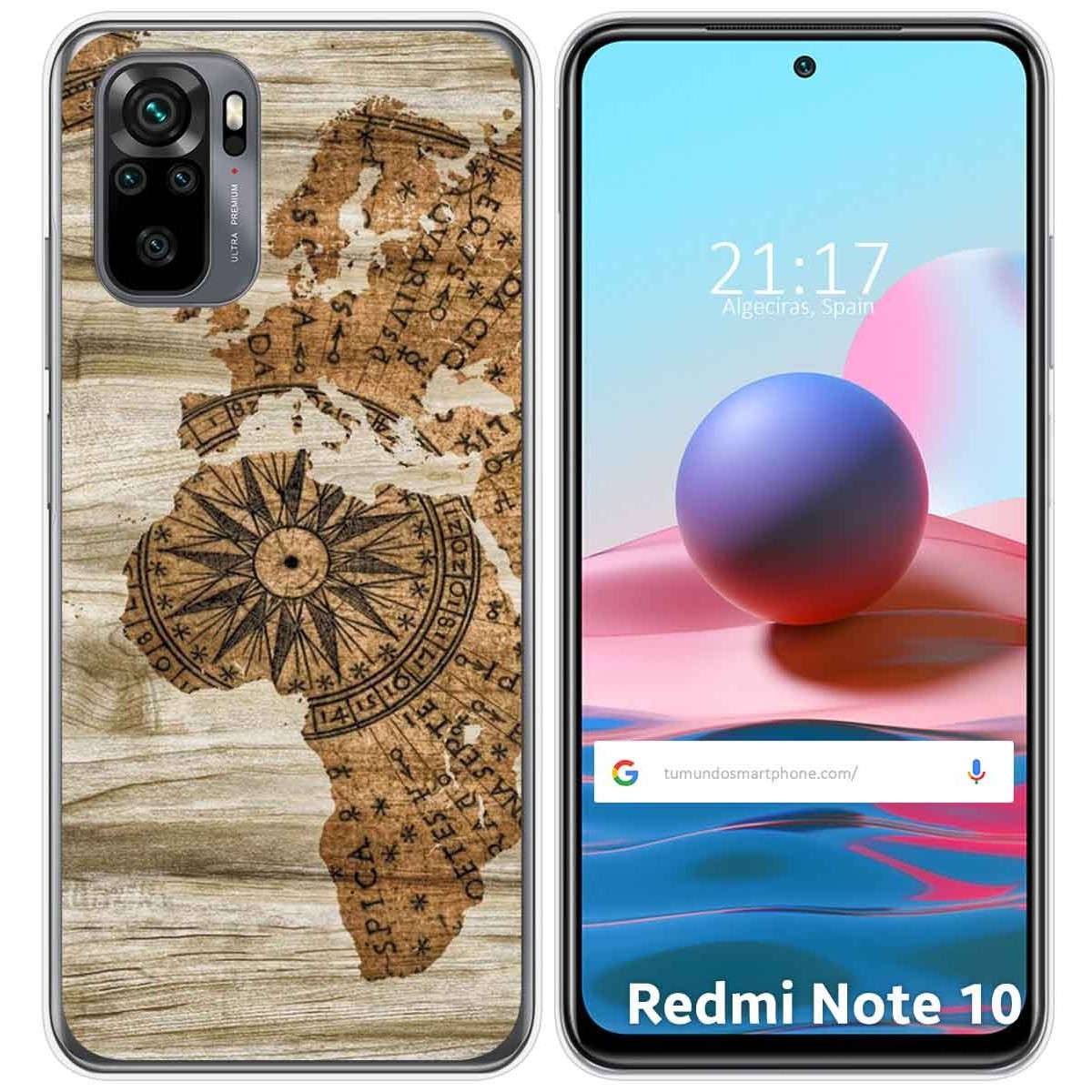 Funda Gel Tpu para Xiaomi Redmi Note 10 / 10S diseño Madera 07 Dibujos