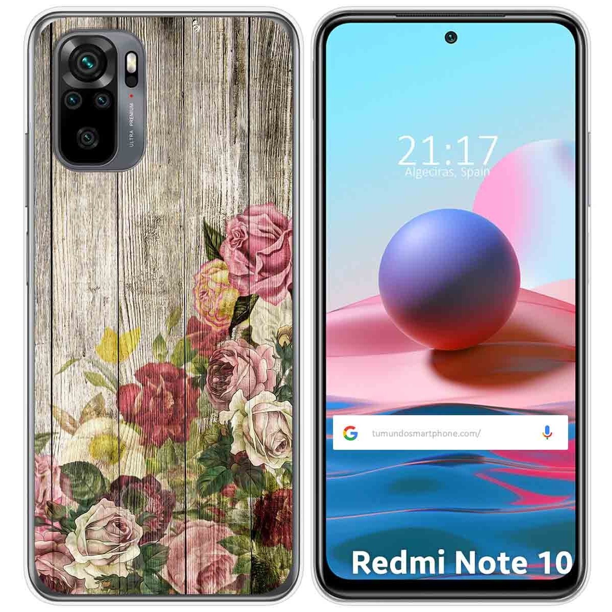 Funda Gel Tpu para Xiaomi Redmi Note 10 / 10S diseño Madera 08 Dibujos