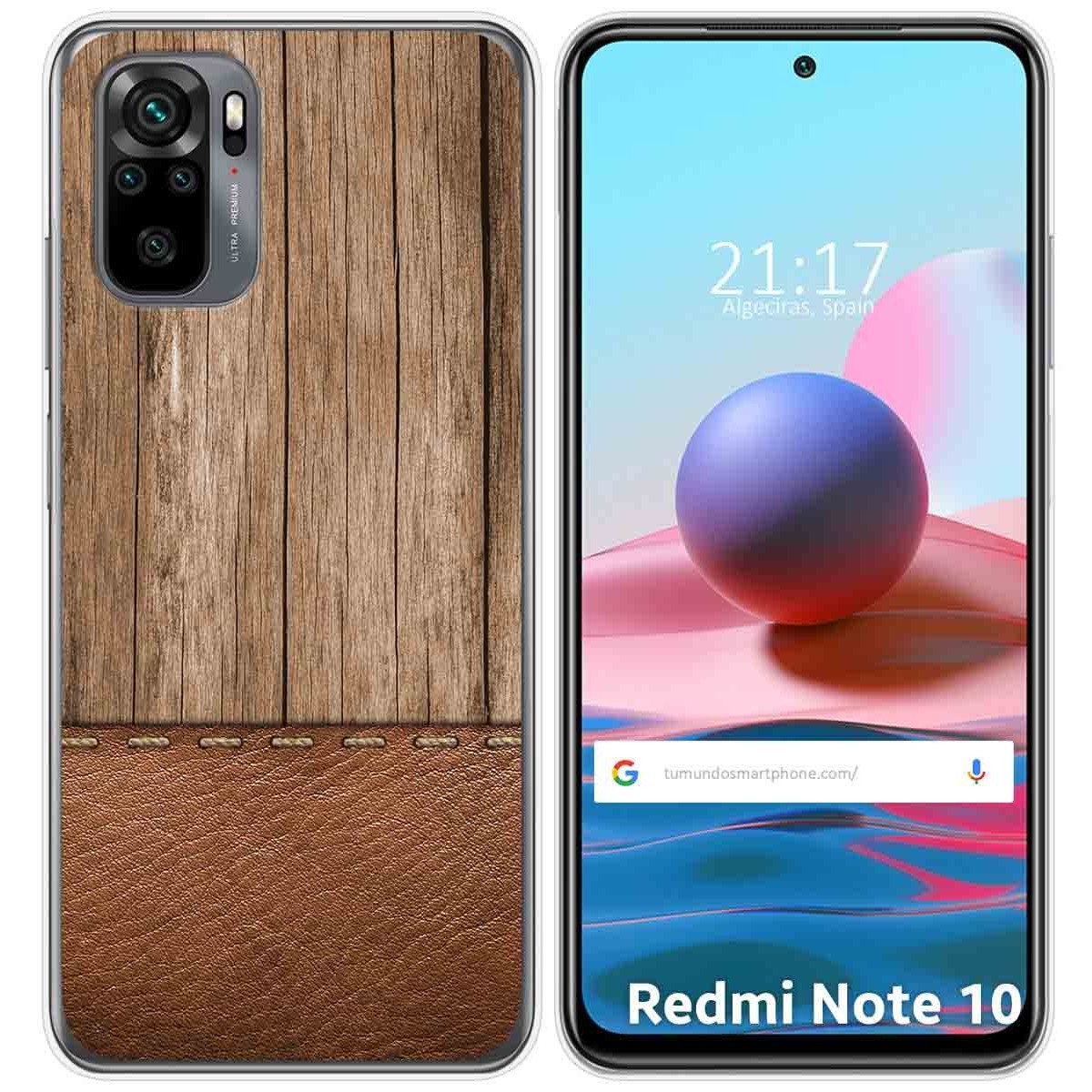 Funda Gel Tpu para Xiaomi Redmi Note 10 / 10S diseño Madera 09 Dibujos