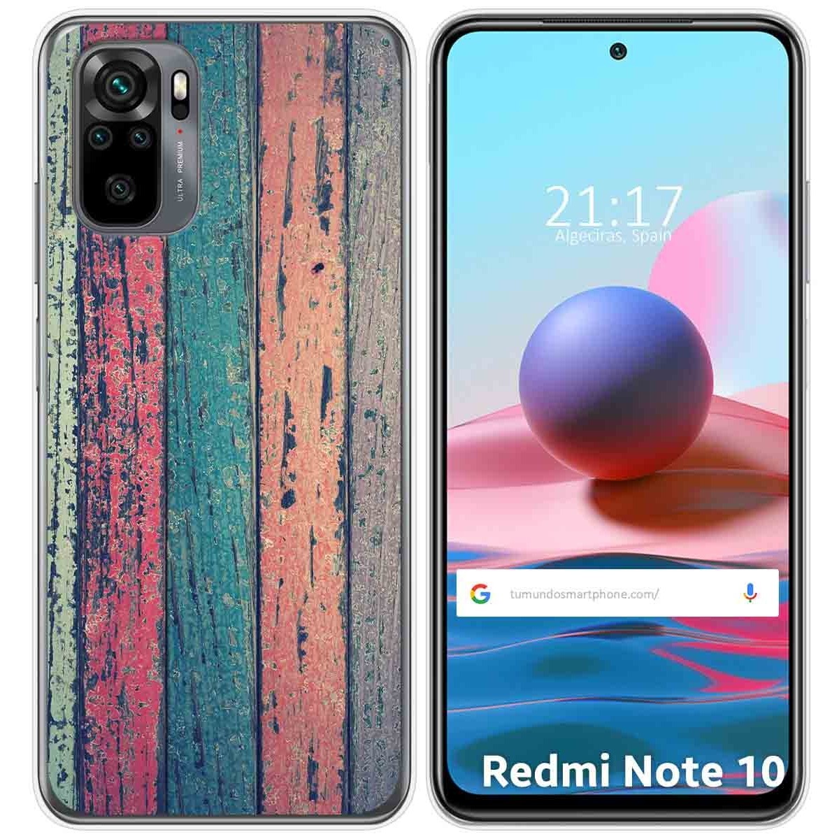 Funda Gel Tpu para Xiaomi Redmi Note 10 / 10S diseño Madera 10 Dibujos