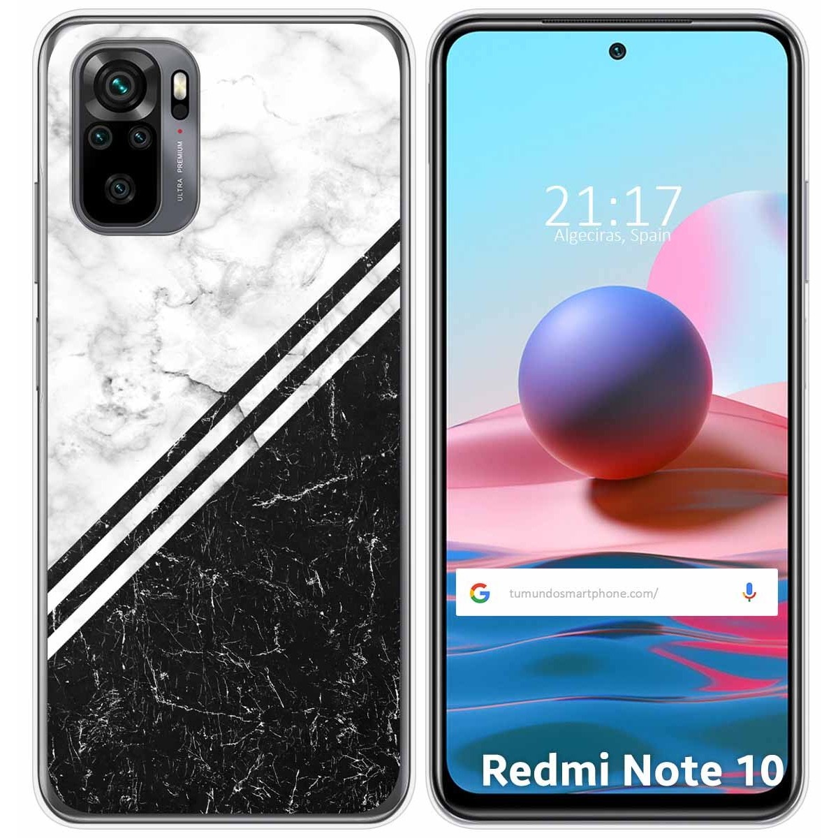 Funda Gel Tpu para Xiaomi Redmi Note 10 / 10S diseño Mármol 01 Dibujos