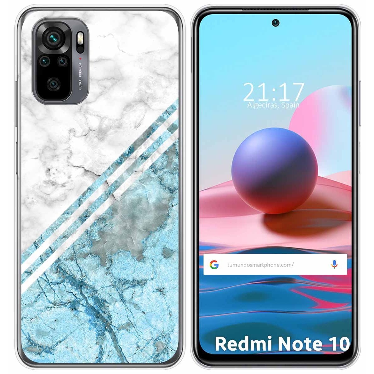 Funda Gel Tpu para Xiaomi Redmi Note 10 / 10S diseño Mármol 02 Dibujos