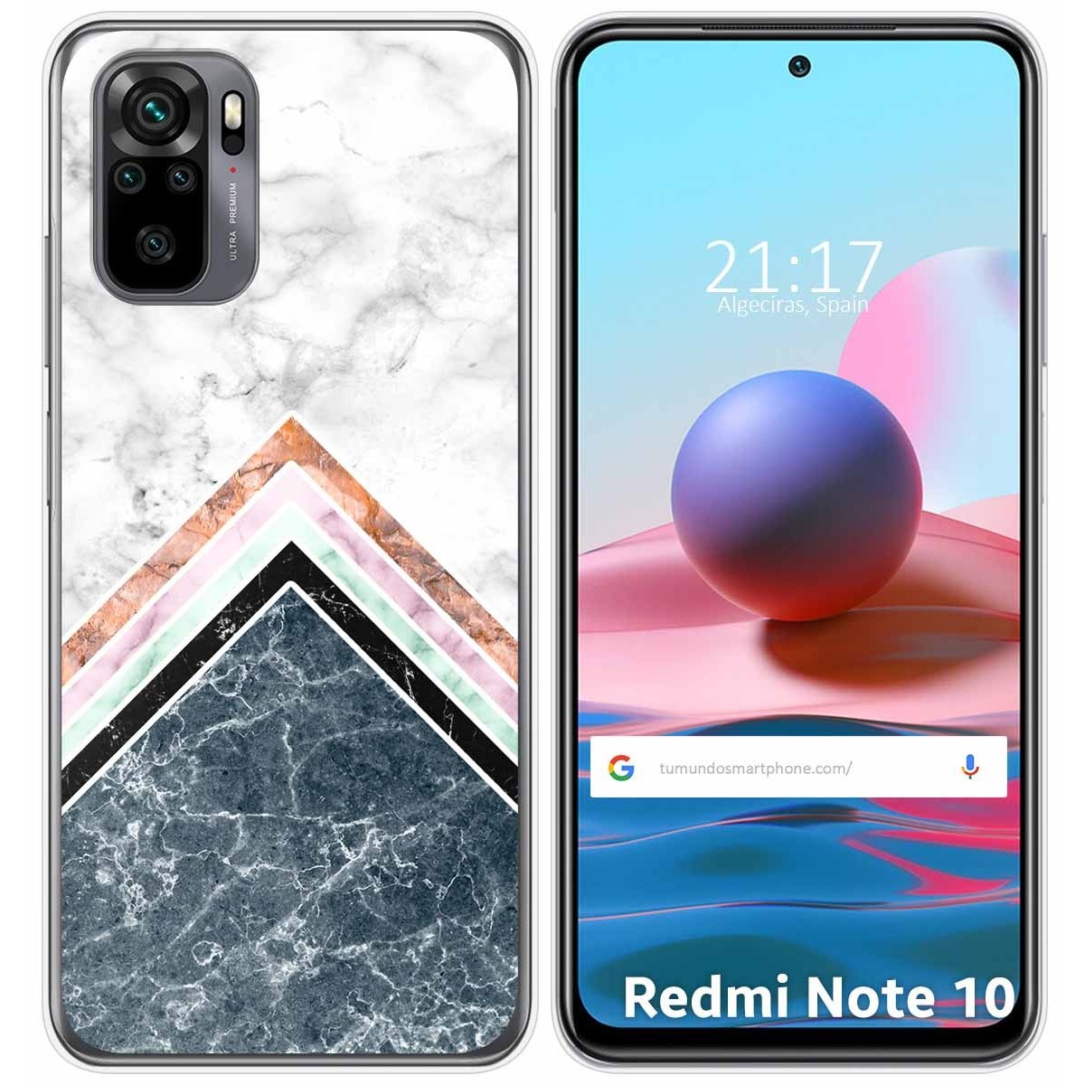 Funda Gel Tpu para Xiaomi Redmi Note 10 / 10S diseño Mármol 05 Dibujos