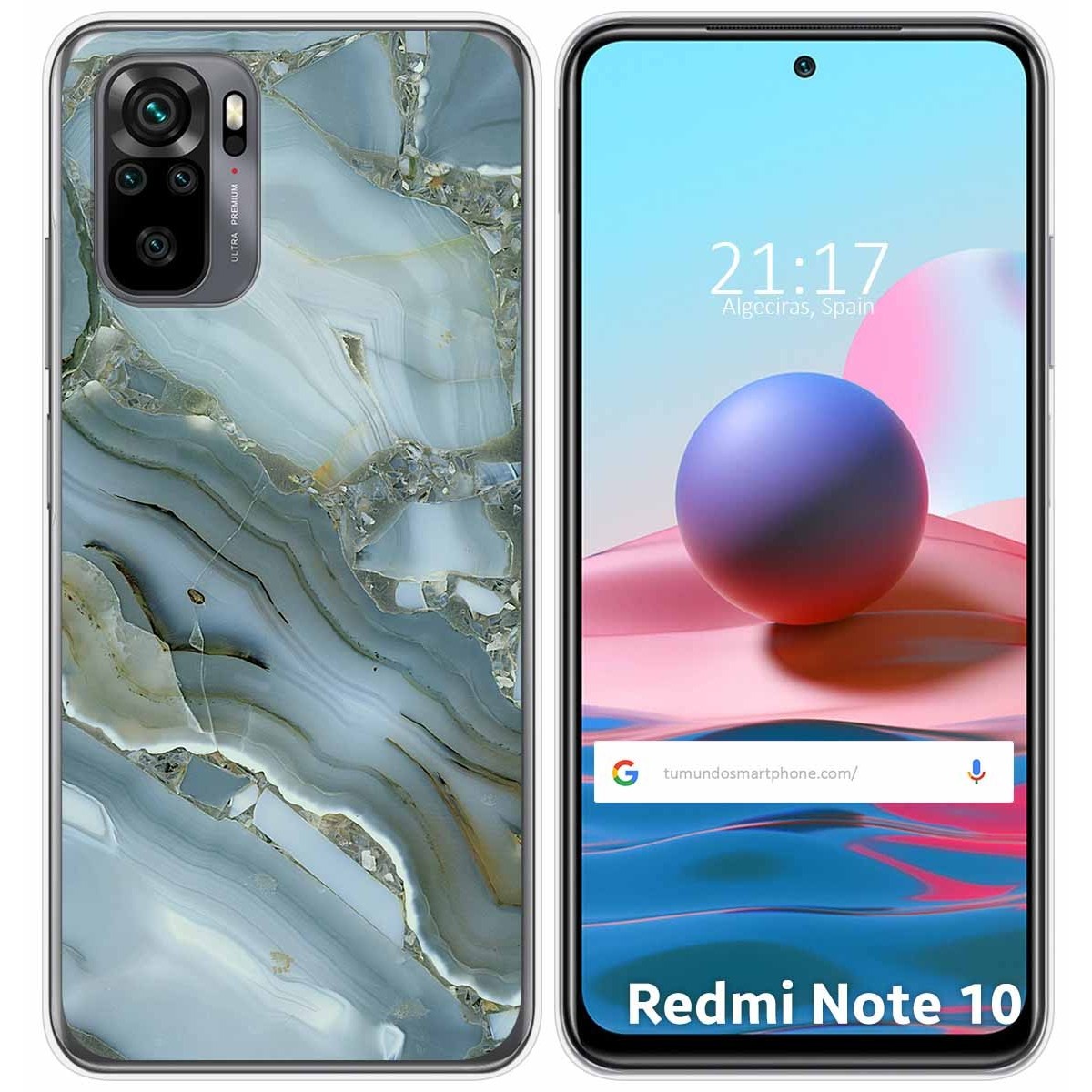 Funda Gel Tpu para Xiaomi Redmi Note 10 / 10S diseño Mármol 09 Dibujos