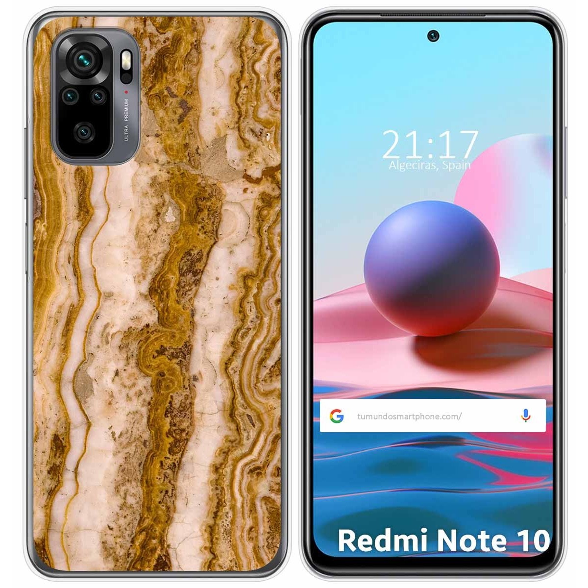 Funda Gel Tpu para Xiaomi Redmi Note 10 / 10S diseño Mármol 10 Dibujos