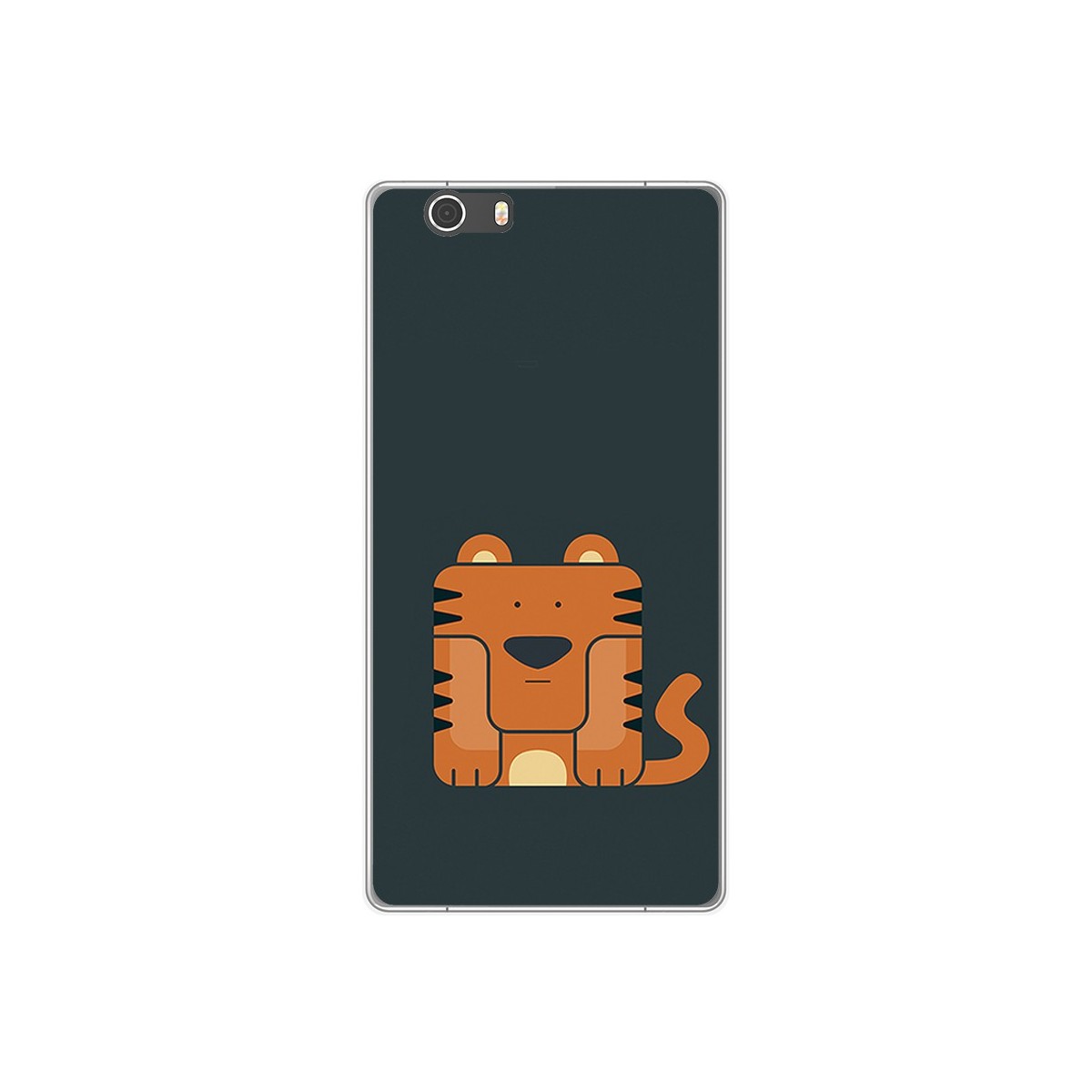 Funda Gel Tpu para Elephone M2 Diseño Tigre Dibujos