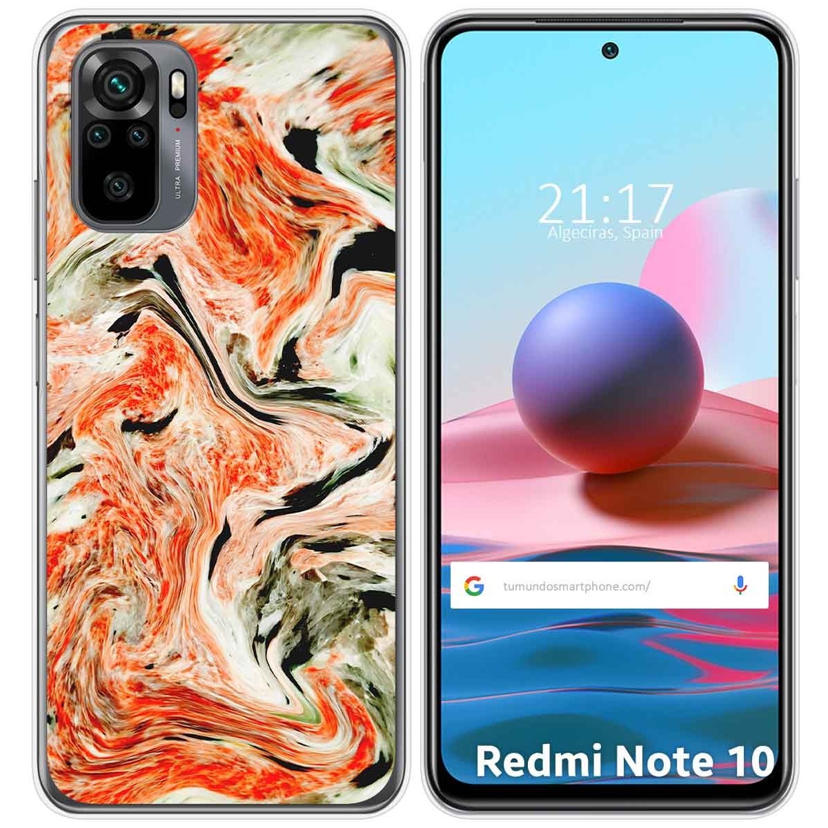 Funda Gel Tpu para Xiaomi Redmi Note 10 / 10S diseño Mármol 12 Dibujos