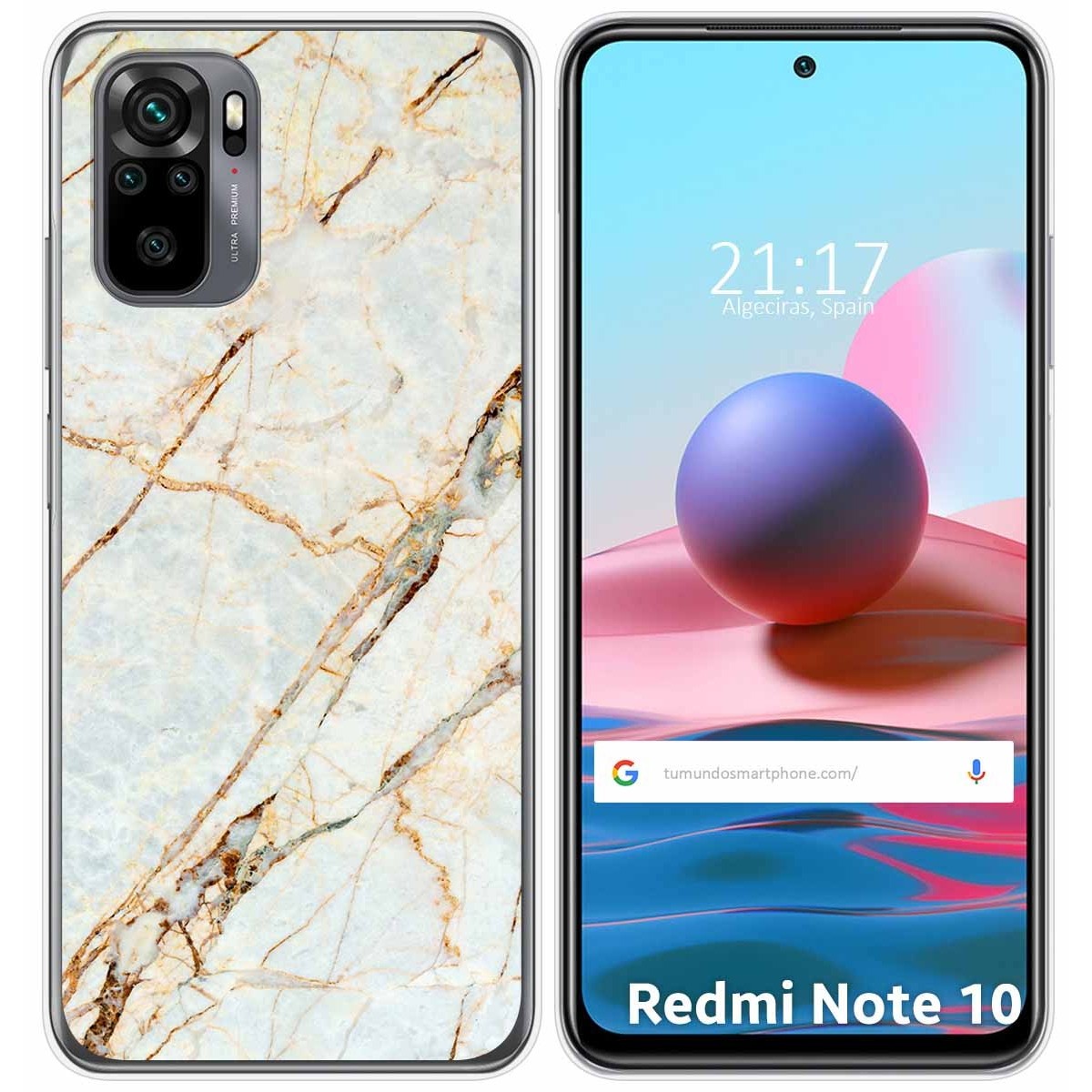Funda Gel Tpu para Xiaomi Redmi Note 10 / 10S diseño Mármol 13 Dibujos
