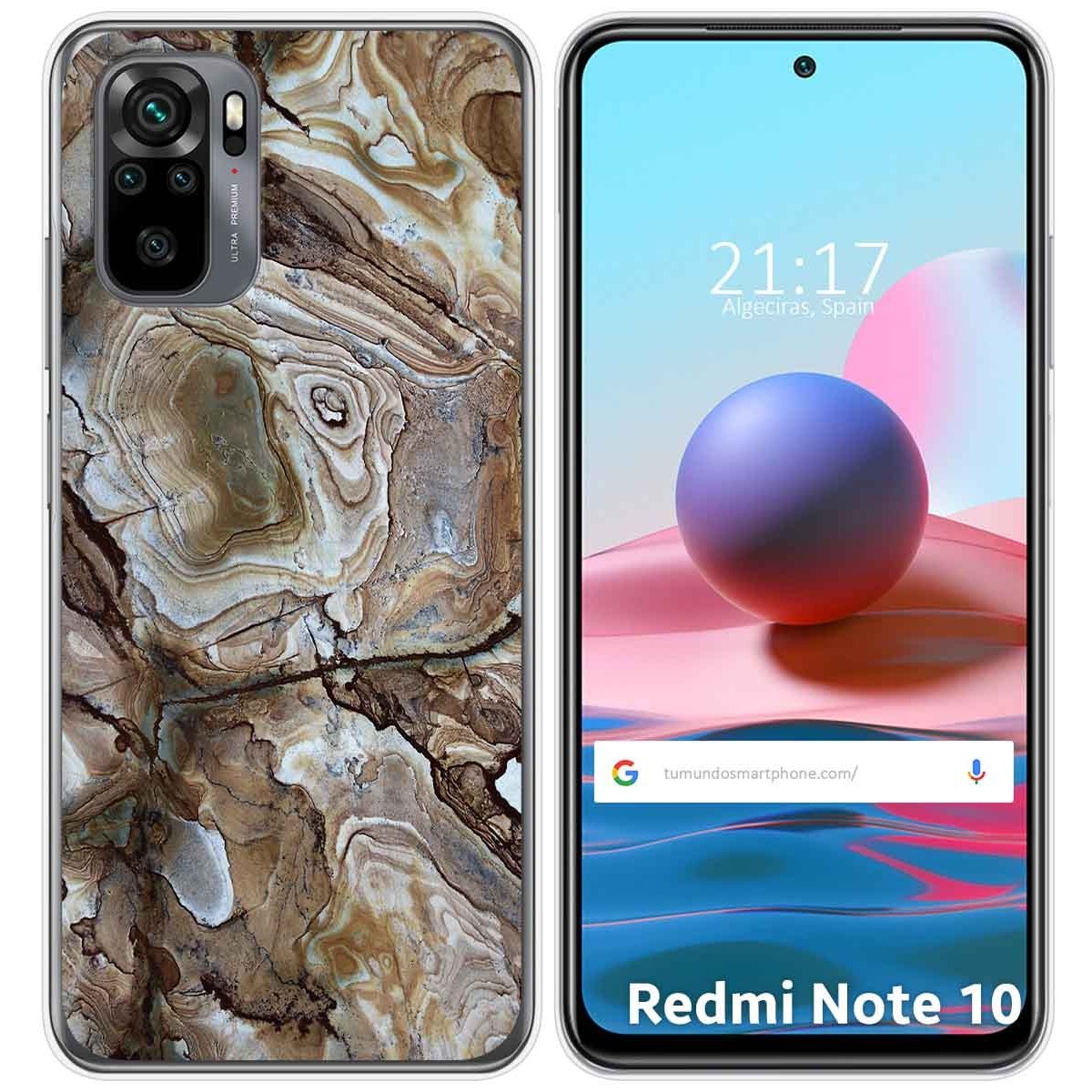 Funda Gel Tpu para Xiaomi Redmi Note 10 / 10S diseño Mármol 14 Dibujos