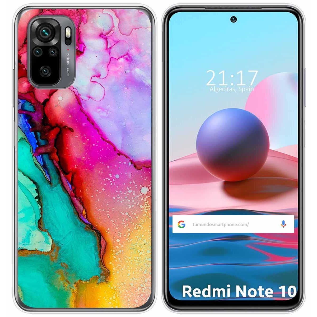 Funda Gel Tpu para Xiaomi Redmi Note 10 / 10S diseño Mármol 15 Dibujos
