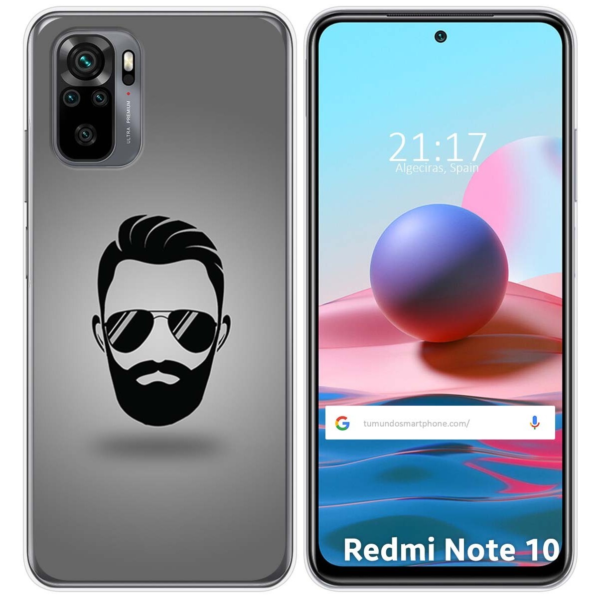 Funda Gel Tpu para Xiaomi Redmi Note 10 / 10S diseño Barba Dibujos