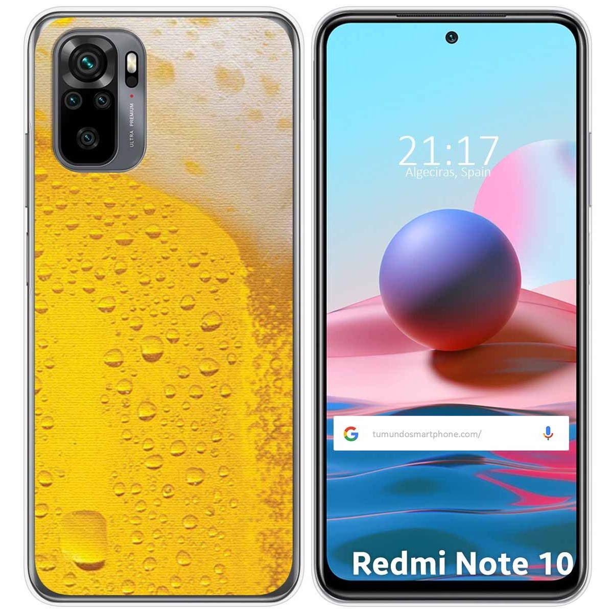 Funda Gel Tpu para Xiaomi Redmi Note 10 / 10S diseño Cerveza Dibujos