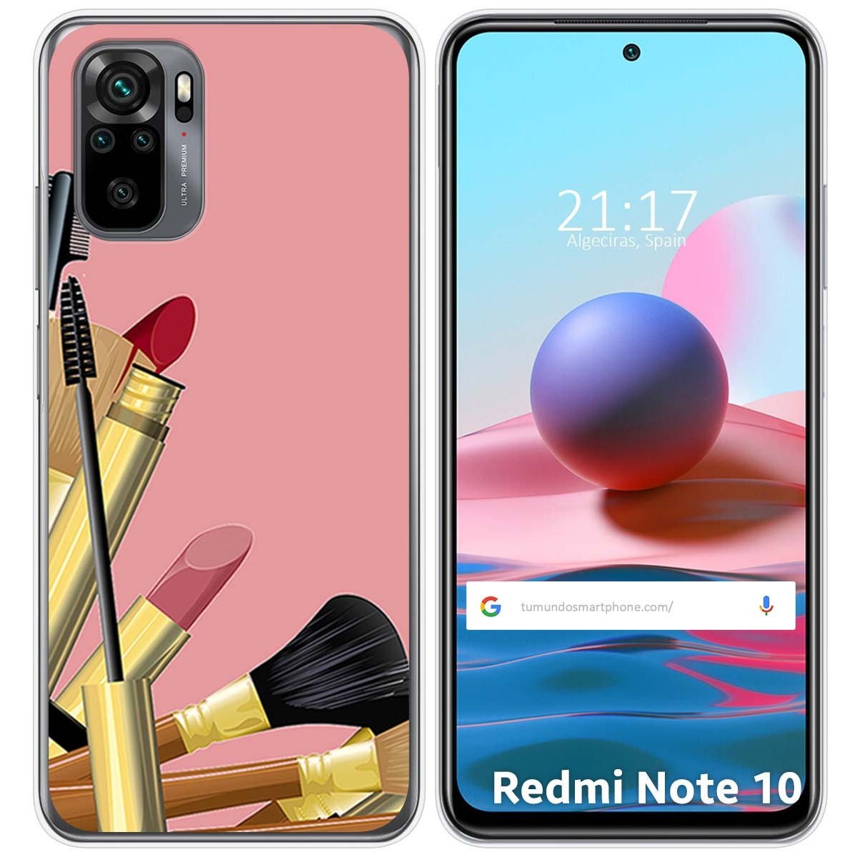 Funda Gel Tpu para Xiaomi Redmi Note 10 / 10S diseño Brochas Dibujos