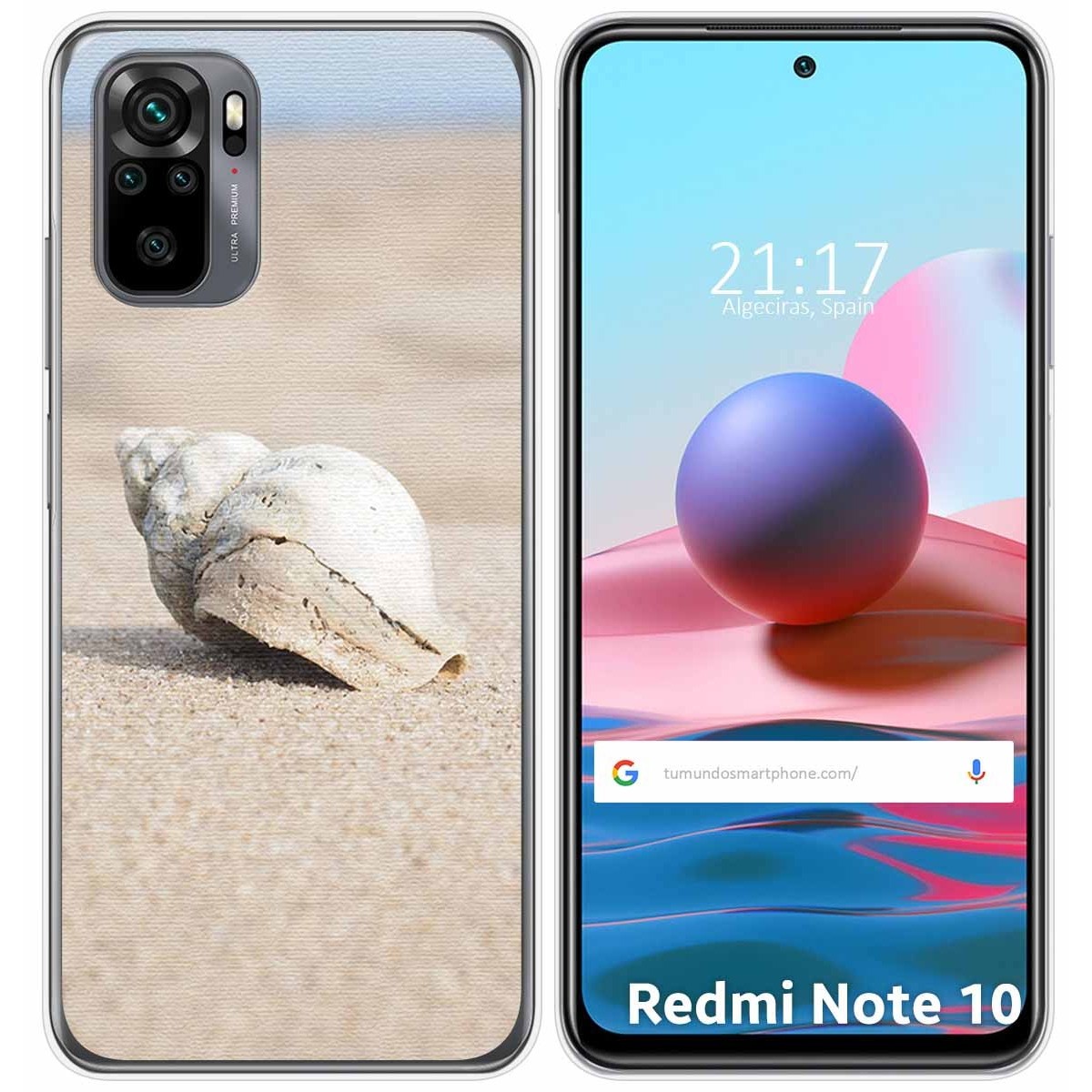Funda Gel Tpu para Xiaomi Redmi Note 10 / 10S diseño Concha Dibujos