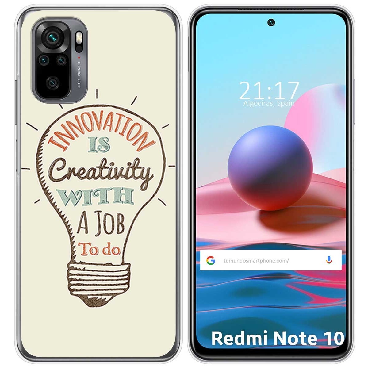 Funda Gel Tpu para Xiaomi Redmi Note 10 / 10S diseño Creativity Dibujos