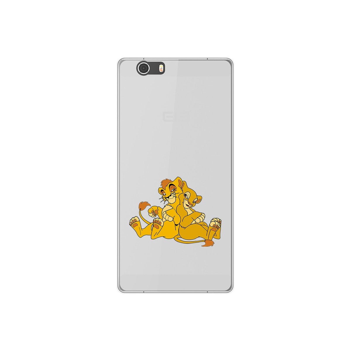 Funda Gel Tpu para Elephone M2 Diseño Leones Dibujos