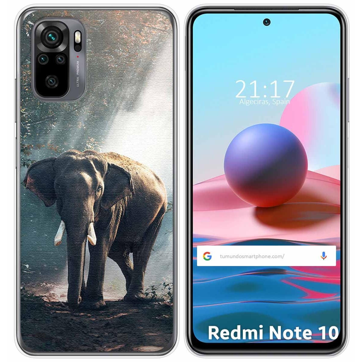 Funda Gel Tpu para Xiaomi Redmi Note 10 / 10S diseño Elefante Dibujos