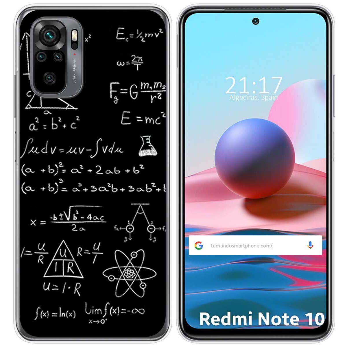 Funda Gel Tpu para Xiaomi Redmi Note 10 / 10S diseño Formulas Dibujos