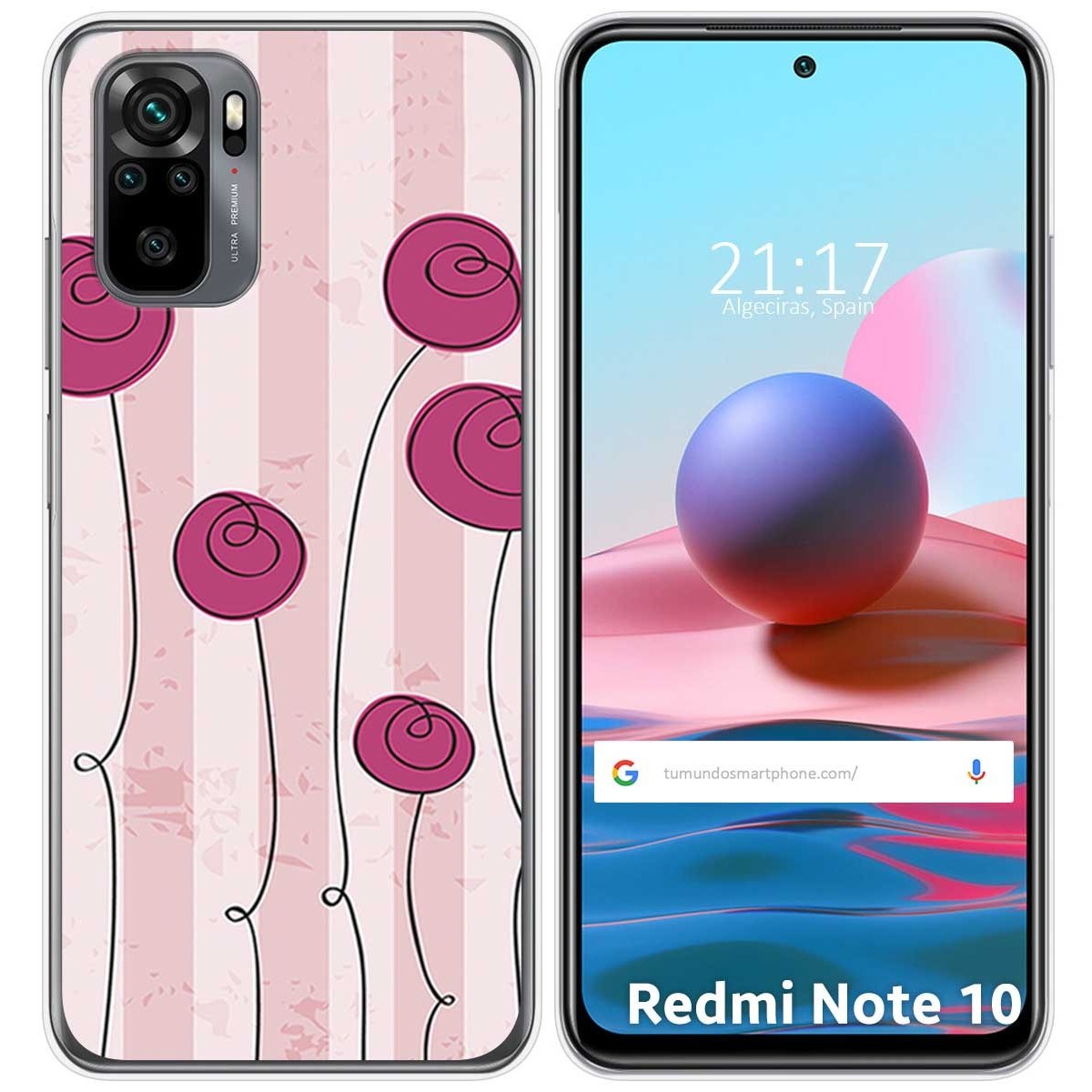 Funda Gel Tpu para Xiaomi Redmi Note 10 / 10S diseño Flores Vintage Dibujos
